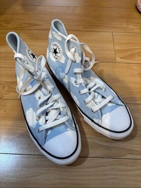 Converse High Top Sneakers - Light Blue and White